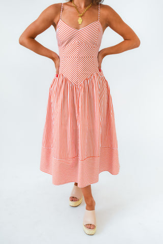 Sweet Stripes Midi Dress