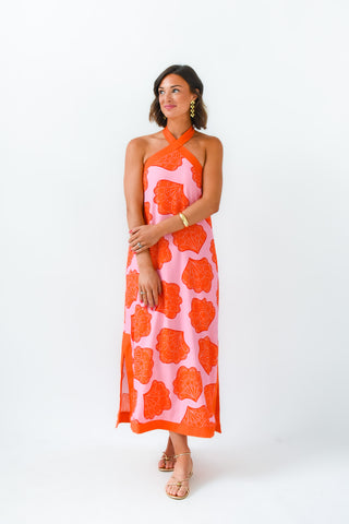 Shell Yeah Halter Midi Dress