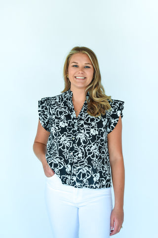 Continue To Blossom Button Up Top
