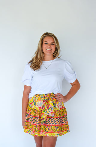 Riding Waves Flared Mini Skirt