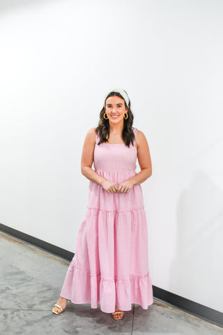 Plaid To The Bone Gingham Maxi Dress