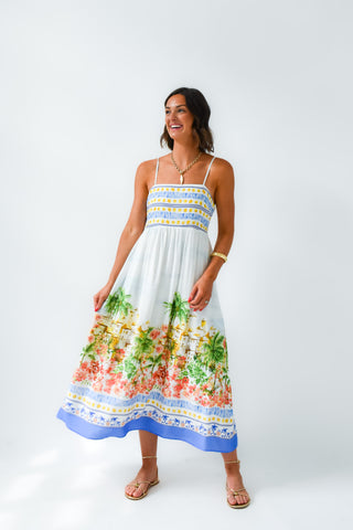 Totally Tropic Printed Midi Dress