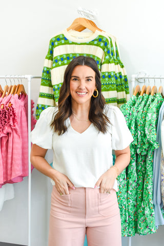 Simple Stunner Bubble Sleeve Top