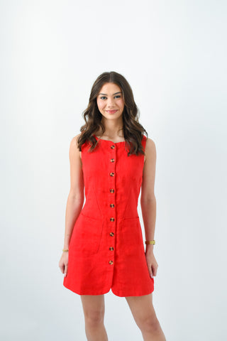Cherry On Top Linen Dress