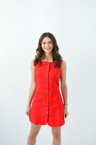 Cherry On Top Linen Dress
