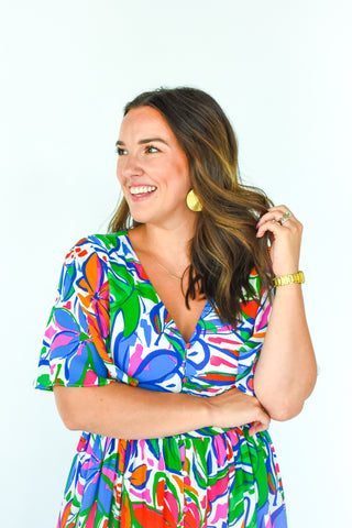Paradise Falls Button Down Flutter Dress