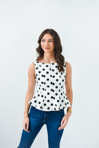 Spotted In Style Peplum Top