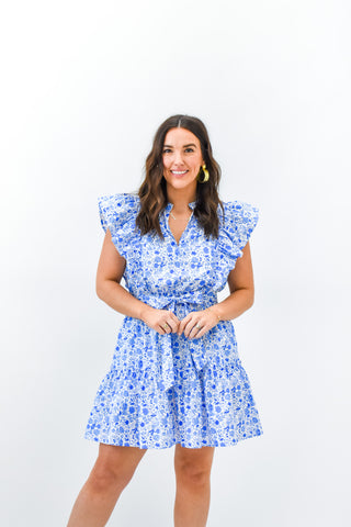 Luray Floral Ruffle Mini Dress