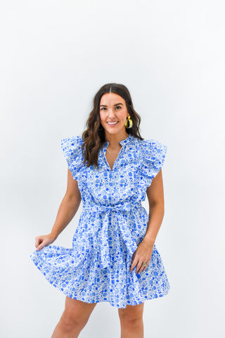 Luray Floral Ruffle Mini Dress