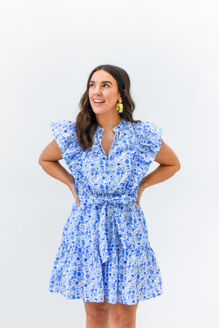 Luray Floral Ruffle Mini Dress