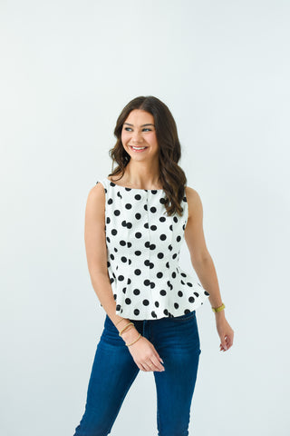 Spotted In Style Peplum Top