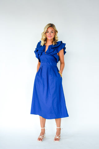 Santana Tie Back Midi Dress