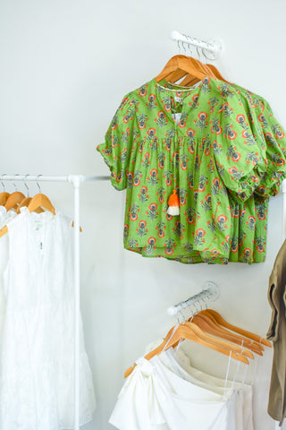 Spring Time Vibes Flower Print Top