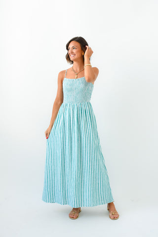 Bayside Striped Midi Dress