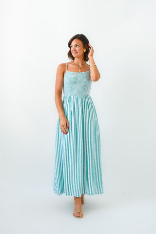 Bayside Striped Midi Dress