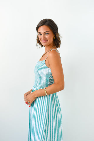 Bayside Striped Midi Dress
