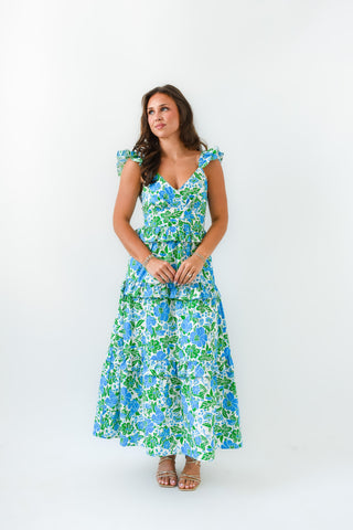 Bivore FloralTiered Maxi Dress