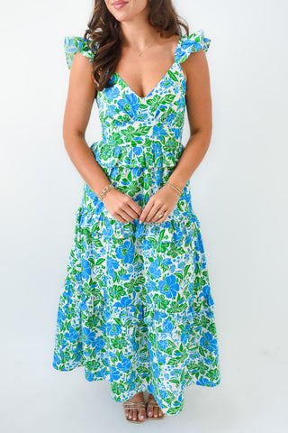 Bivore FloralTiered Maxi Dress
