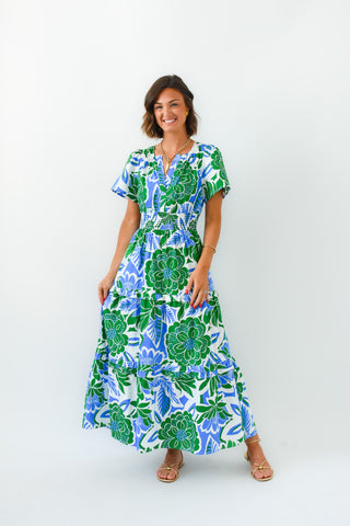 Palmer Poplin Tiered Maxi Dress