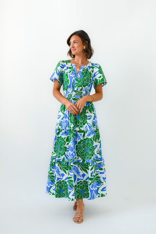 Palmer Poplin Tiered Maxi Dress