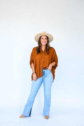 Satin Happens Button Down Shirt