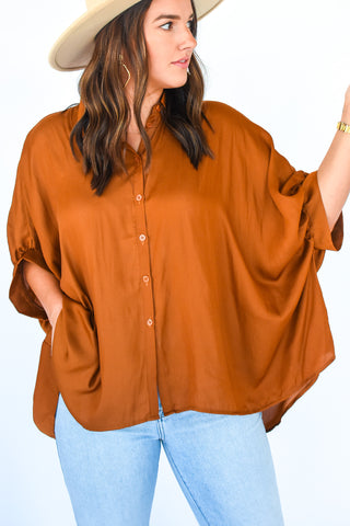 Satin Happens Button Down Shirt