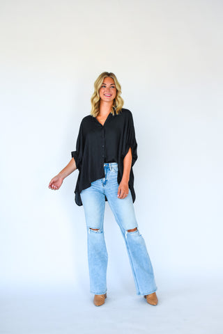 Satin Happens Button Down Shirt