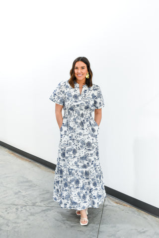 Renzo Poplin Maxi Dress
