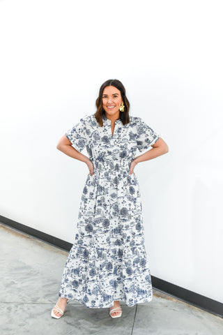 Renzo Poplin Maxi Dress