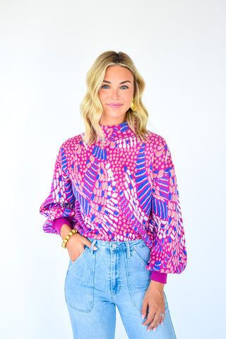 Complimentary Colors Abstract Sweater