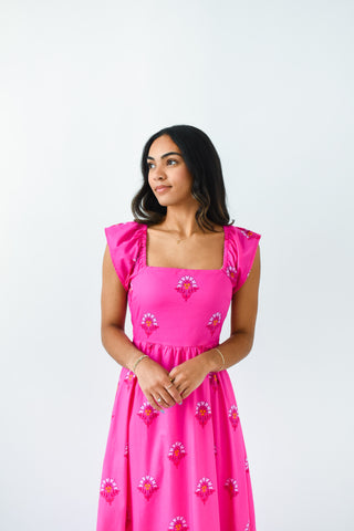 Full Floral Smocked Maxi Dress