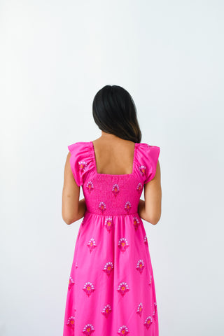 Full Floral Smocked Maxi Dress