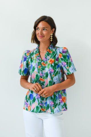 Petals And Promises Ruffle Top