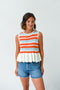 Pretty Peplum Knit Top