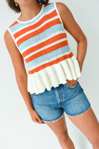 Pretty Peplum Knit Top