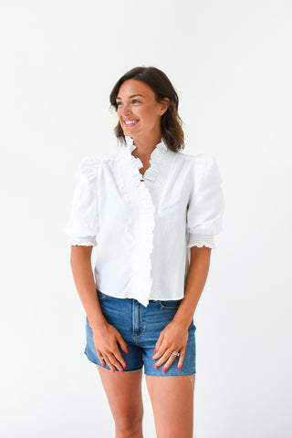 Karlie Poplin Ruffle Top