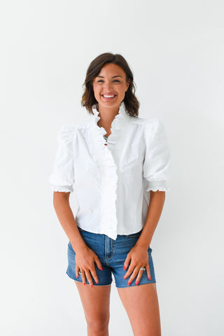 Karlie Poplin Ruffle Top
