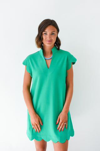 Feeling Lucky Scalloped Dress
