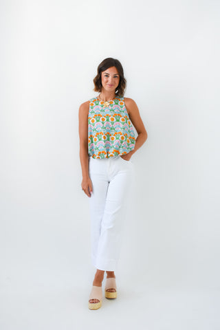 Bloom There It Is Bubble Hem Top