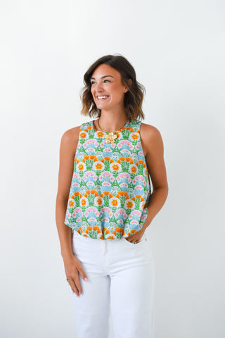 Bloom There It Is Bubble Hem Top