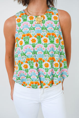 Bloom There It Is Bubble Hem Top