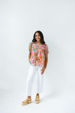 Pink Paradise Floral Top