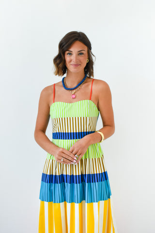 Karlie Stripe Maxi Dress