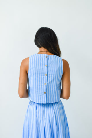 Singing The Blues Striped Tank Top