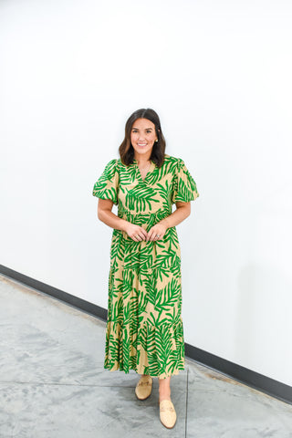 Leaf This Here Printed Maxi Dress