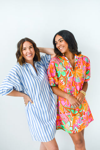 Simply Striped Collared Dress