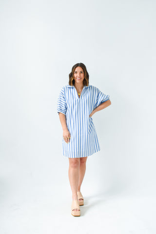 Simply Striped Collared Dress