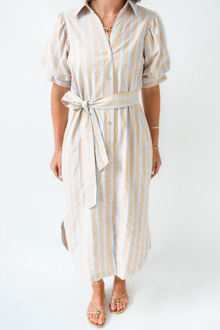 Sand And Sea Striped Midi