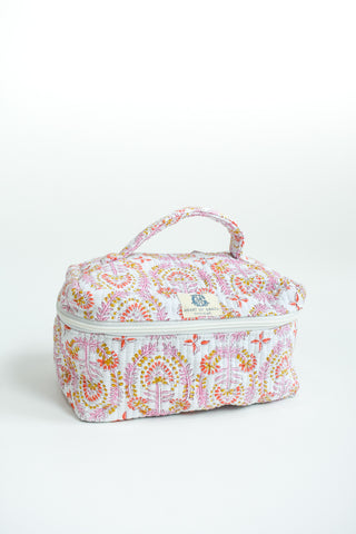 Dahlia Quilted Cosmetic Bag Large