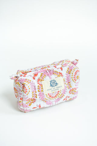 Dahlia Quilted Cosmetic Bag Small